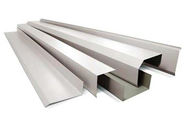 Aluminium stocks on a white background